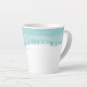 Sneeuwrijk winterbos landschap met sparren latte mok (Rechterhoek)