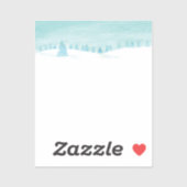 Sneeuwrijk winterbos landschap met sparren sticker (Vel)