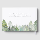 Sneeuwrijk Wintergroen Bos Script Wintertrouw Gastenboek (Achterkant)