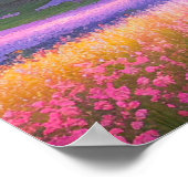 Sneeuwrijke bergen en verborgen dorp poster (Hoek)