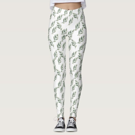 Sneeuwrijke ☃ bladeren leggings (Voorkant)