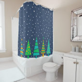 Sneeuwrijke brandbomen Douchegordijn (In situ)