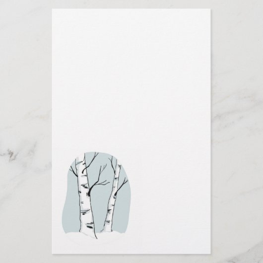 Sneeuwrijke Colorado Aspen Tree Briefpapier (Voorkant)