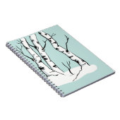 Sneeuwrijke Colorado Aspen Tree Notitieboek (Rechterzijde)
