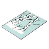 Sneeuwrijke Colorado Aspen Tree Notitieboek (Linkerzijde)