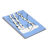 Sneeuwrijke Colorado Aspen Tree Notitieboek (Rechterzijde)