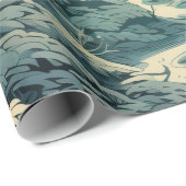 Sneeuwrijke dennenbomen Winter Bos Kerstmis Cadeaupapier (Rol Hoek)