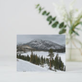 Sneeuwrijke Ellery Lake California winterlandschap Briefkaart (Staand voorkant)