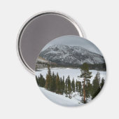 Sneeuwrijke Ellery Lake California winterlandschap Magneet (Voorkant / Achterkant)