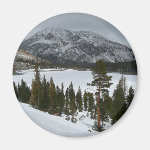 Sneeuwrijke Ellery Lake California winterlandschap Magneet
