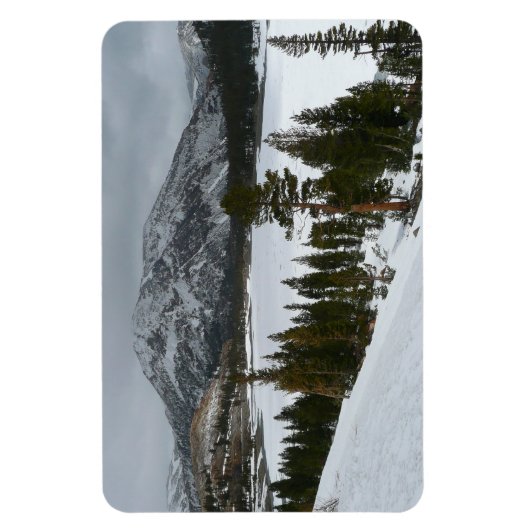 Sneeuwrijke Ellery Lake California winterlandschap Magneet (Verticaal)