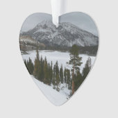 Sneeuwrijke Ellery Lake California winterlandschap Ornament (voorkant)