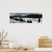 Sneeuwrijke Ellery Lake California winterlandschap Poster (Keuken)