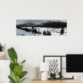 Sneeuwrijke Ellery Lake California winterlandschap Poster (Thuiskantoor)