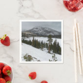 Sneeuwrijke Ellery Lake California winterlandschap Servetten (Insitu)