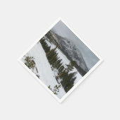 Sneeuwrijke Ellery Lake California winterlandschap Servetten (Hoek)