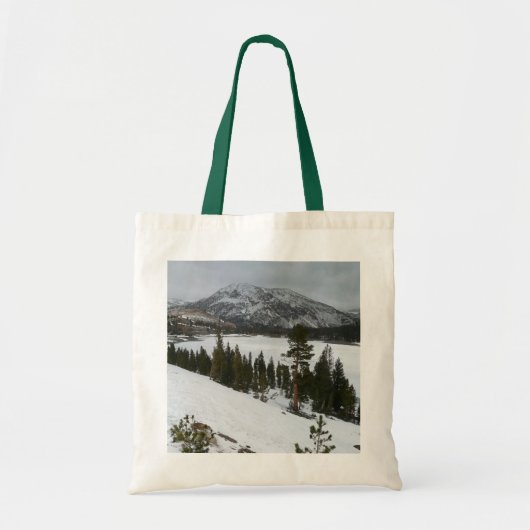 Sneeuwrijke Ellery Lake California winterlandschap Tote Bag (Voorkant)