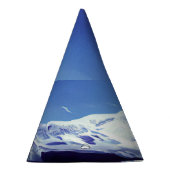 Sneeuwrijke heuvels, winterpanorama feesthoedjes (Rechts)