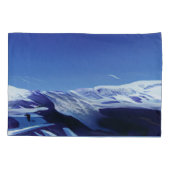 Sneeuwrijke heuvels, winterpanorama kussensloop (Achterkant)