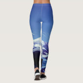 Sneeuwrijke heuvels, winterpanorama leggings (Achterkant)