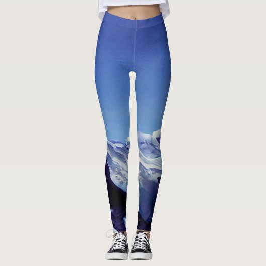 Sneeuwrijke heuvels, winterpanorama leggings (Voorkant)