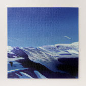 Sneeuwrijke heuvels, winterpanorama legpuzzel (Verticaal)