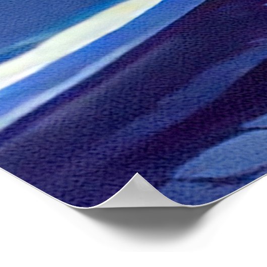 Sneeuwrijke heuvels, winterpanorama poster (Hoek)