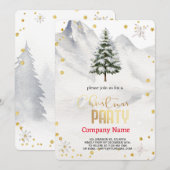 Sneeuwrijke kerstboom, diamanten en sneeuwvlokken kaart (Voorkant / Achterkant)