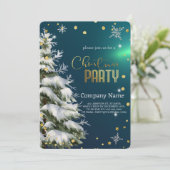 Sneeuwrijke kerstboom, diamanten en sneeuwvlokken kaart (Staand voorkant)