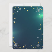 Sneeuwrijke kerstboom, diamanten en sneeuwvlokken kaart (Achterkant)