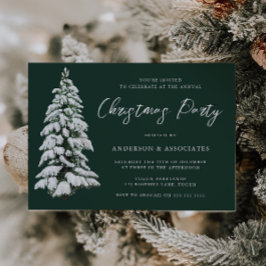 Sneeuwrijke Kerstboom Feestelijk Groen Kerstfeest Kaart