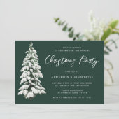 Sneeuwrijke Kerstboom Feestelijk Groen Kerstfeest Kaart (Staand voorkant)