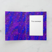 Sneeuwrijke Kerstboom Kunst - Cadeaus, Maan en Ste Feestdagen Kaart (Binnen)