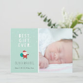 Sneeuwrijke Kerstman Feestdagenkaart (Staand voorkant)