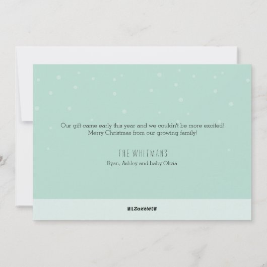 Sneeuwrijke Kerstman Feestdagenkaart (Achterkant)