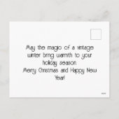 Sneeuwrijke kerstscene van Londen Feestdagenkaart (Achterkant)