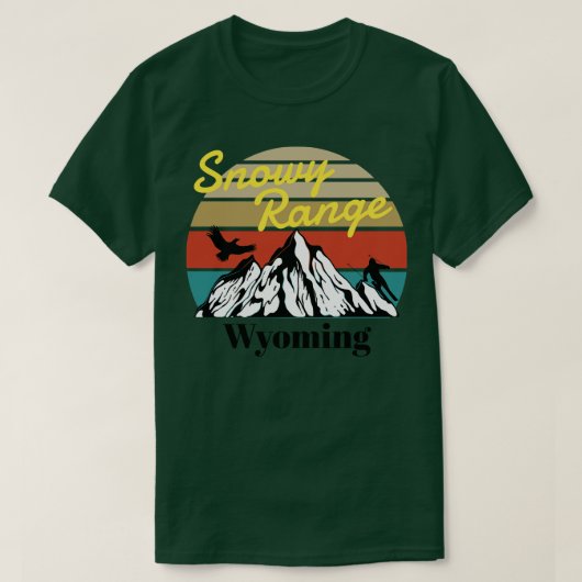 Sneeuwrijke Range ski Wyoming 1 T-shirt (Design voorkant)