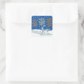 Sneeuwrijke rendieren kerstvakantie Stickers (Tas)