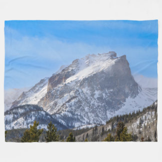 Sneeuwrijke Rocky Mountain Top Fleece Deken