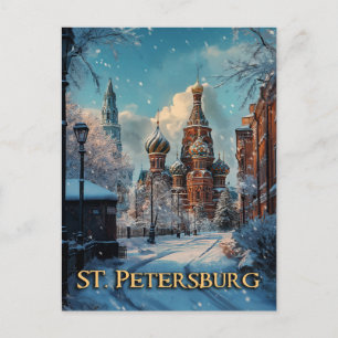 Sneeuwrijke Russische charme - St. Petersburg Wint Briefkaart
