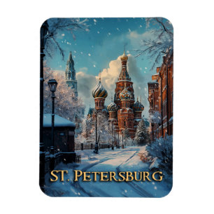 Sneeuwrijke Russische charme - St. Petersburg Wint Magneet