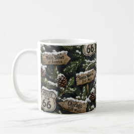 Sneeuwrijke Snelweg Kerst Koffie Escape Koffiemok