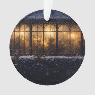 Sneeuwrijke Victoriaanse Kas Ornament