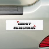 SNEEUWRIJKE VROLIJKE KERST BUMPERSTICKER (Op auto)