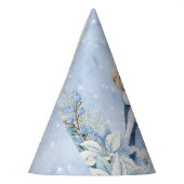 Sneeuwrijke winter blond prinses feesthoedjes (Links)