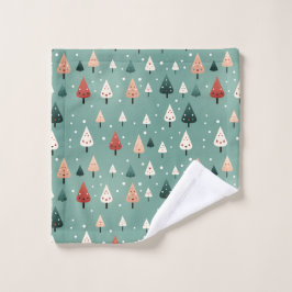 Sneeuwrijke Winter Bos Wash Doek Washandje