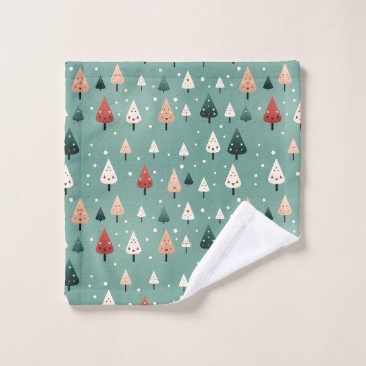Sneeuwrijke Winter Bos Wash Doek Washandje (Wasdoekje)