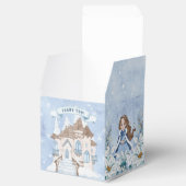 Sneeuwrijke Winter Brunette Prinses Verjaardag Bedankdoosjes (Geopend)