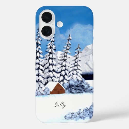 Sneeuwrijke Winter Helder Apple Iphone Hoesje (Achterkant)