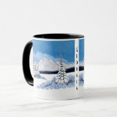 Sneeuwrijke Winter Heldere Mok (Voorkant links)